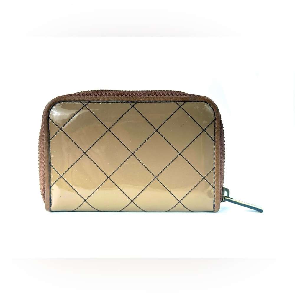 💎BURBERRY Logo Quilted Leather Zip Around Coin Purse Wallet - Picture 3 of 12